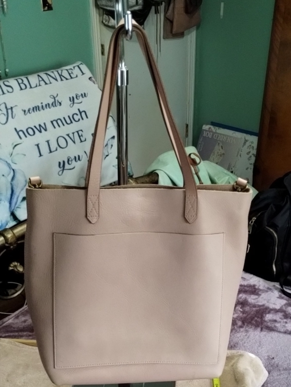 Madewell Blush Taupe Leather Tote